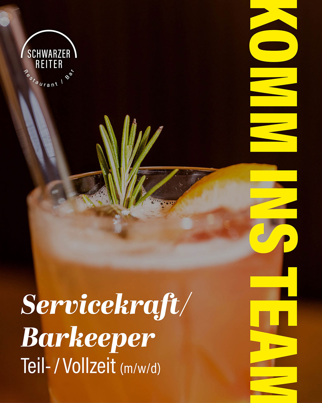 Komm ins Team – Servicekraft/Barkeeper Teil-/ Vollzeit (m/w/d)